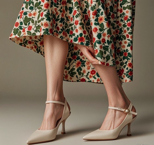 米白色高跟鞋搭配指南：提升风格与优雅的完美选择-美派服饰网(图4)