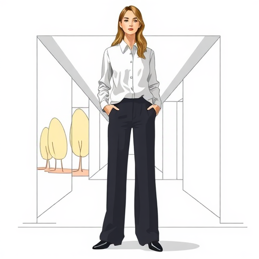 白色衬衫配黑色阔腿裤：三款经典搭配法则-美派服饰网(图2)