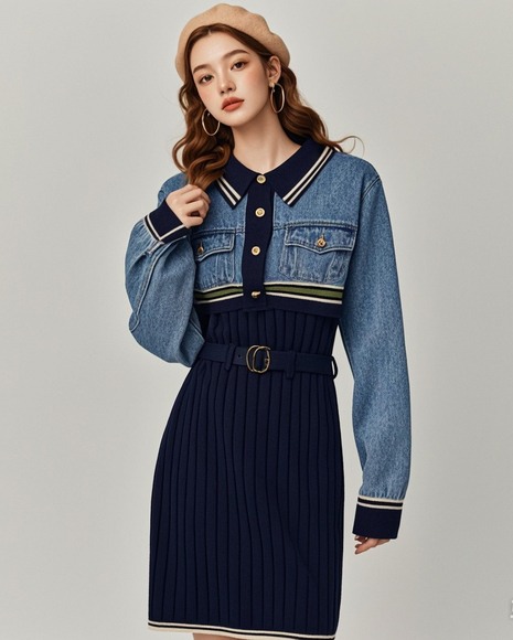 polo领针织连衣裙搭配指南：休闲时尚魅力全展现-美派服饰网(图2)