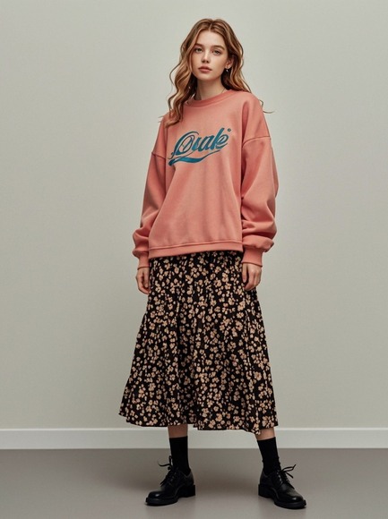 碎花半身长裙搭配技巧：打造甜美优雅的时尚造型-美派服饰网(图2)