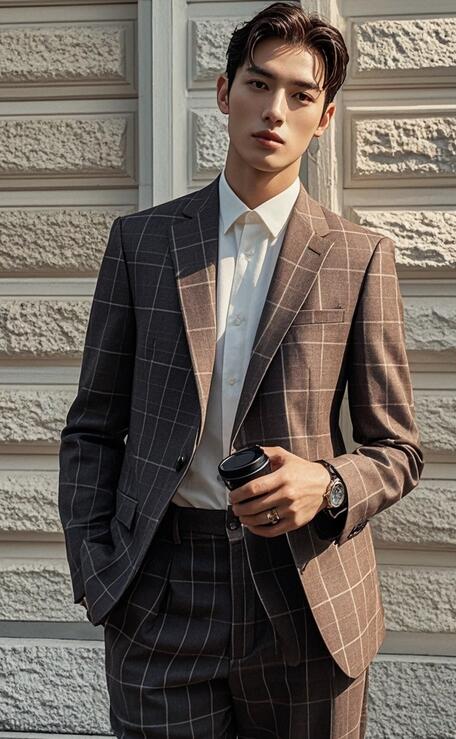 格纹西装搭配技巧：经典与休闲风格指南-美派服饰网(图1)