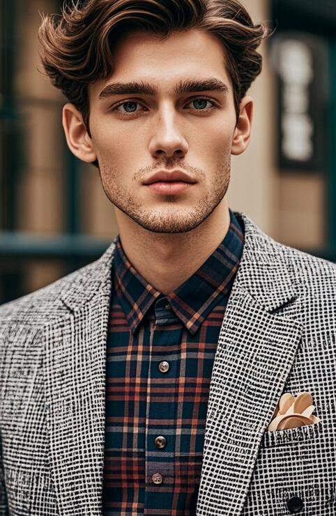 格纹西装搭配技巧：经典与休闲风格指南-美派服饰网(图2)