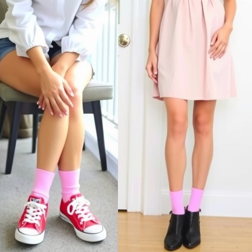 粉色袜子搭配技巧：甜美活力造型全攻略-美派服饰网(图3)