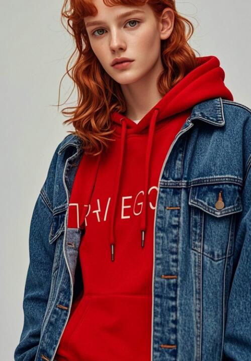 大红色卫衣的多样搭配方式：显瘦显气质必备法则-美派服饰网(图5)