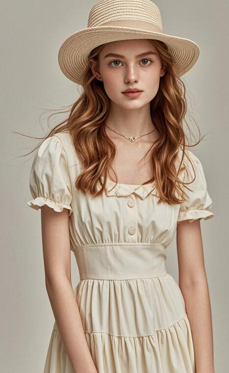 米白色帽子春夏穿搭指南：多风格搭配推荐-美派服饰网(图2)