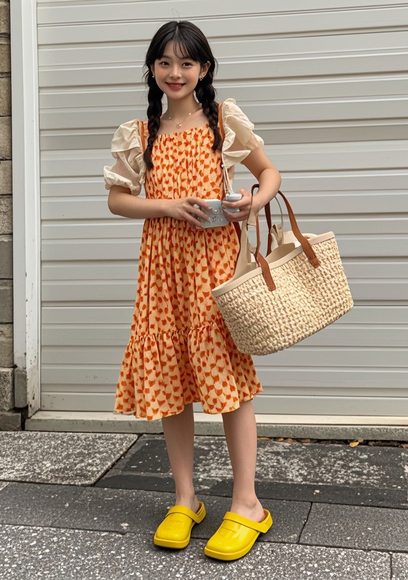 椰子洞洞鞋时尚搭配技巧：解锁多风格穿搭-美派服饰网(图4)