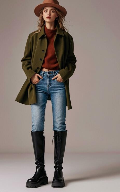 秋冬过膝长靴搭配指南：优雅迷人又显气质的多种穿法-美派服饰网(图2)