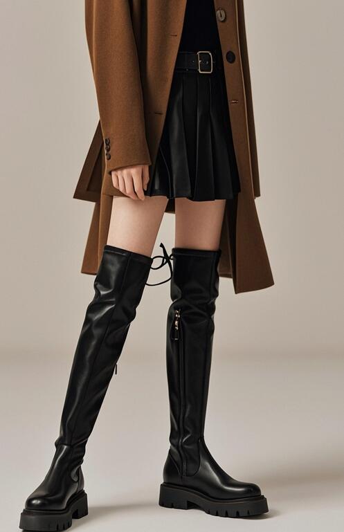 秋冬过膝长靴搭配指南：优雅迷人又显气质的多种穿法-美派服饰网(图5)