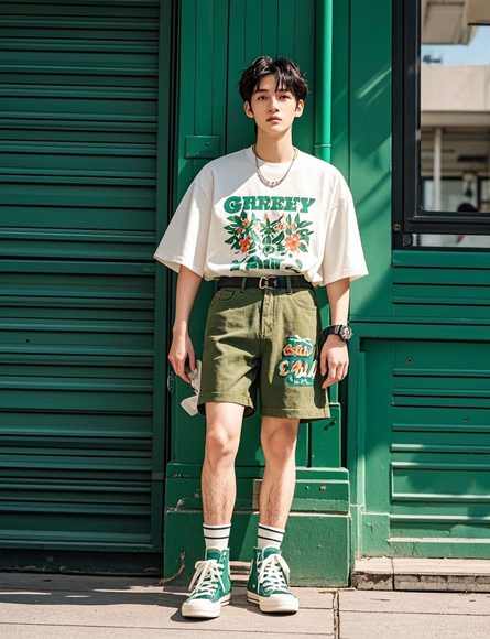 绿色高帮帆布鞋搭配指南：四种时尚出街方案-美派服饰网(图4)