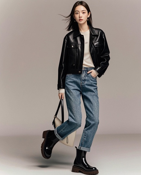 方头粗跟短靴搭配指南：四种风格穿法轻松打造时尚造型-美派服饰网(图1)