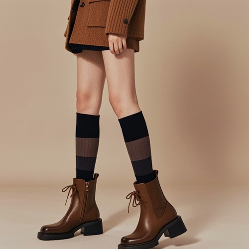 方头粗跟短靴搭配指南：四种风格穿法轻松打造时尚造型-美派服饰网(图2)