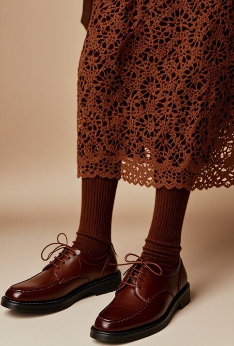 英伦风棕色皮鞋穿搭风格搭配技巧-美派服饰网(图6)
