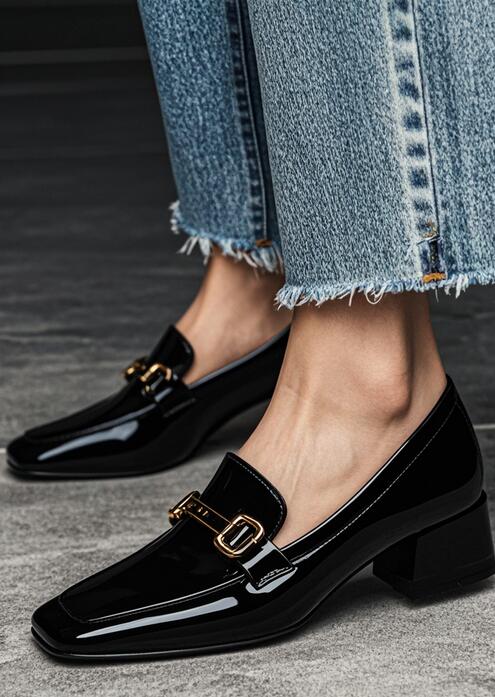 女士黑色漆皮鞋百搭搭配技巧与场合指南-美派服饰网(图5)