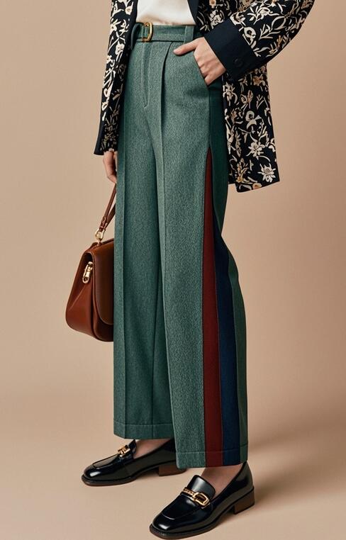 阔腿裤配乐福鞋的几种时尚搭配方式-美派服饰网(图4)