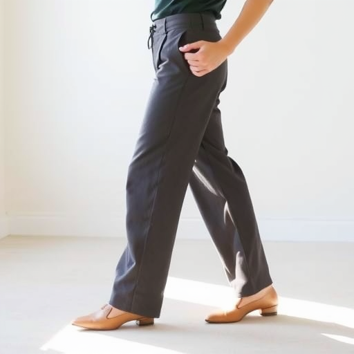 阔腿裤配乐福鞋的几种时尚搭配方式-美派服饰网(图3)