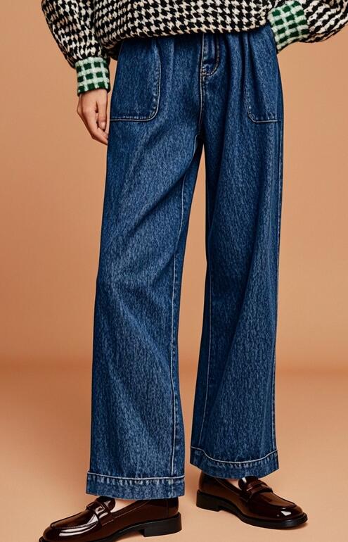 阔腿裤配乐福鞋的几种时尚搭配方式-美派服饰网(图5)