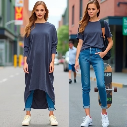 长款T恤搭配指南：多风格下装穿搭技巧-美派服饰网(图4)