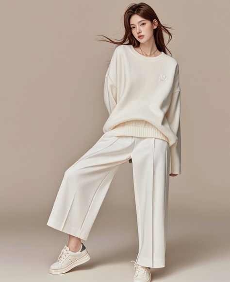 白色阔腿裤时髦鞋款搭配：五种风格解析-美派服饰网(图1)