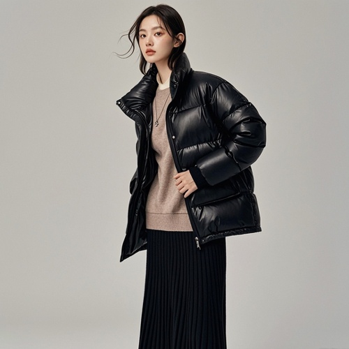 冬季黑色羽绒服搭配秘籍 保暖与时尚兼具-美派服饰网(图3)