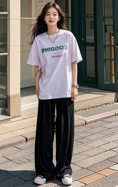 长款T恤搭配指南：多风格下装穿搭技巧-美派服饰网(图7)