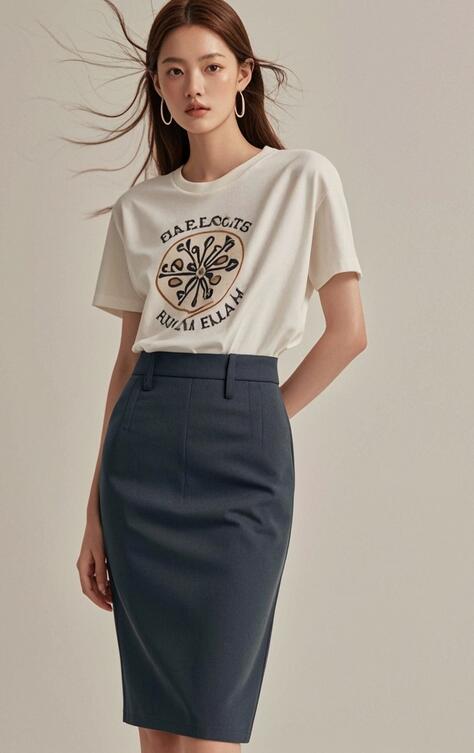 长款T恤搭配指南：多风格下装穿搭技巧-美派服饰网(图8)