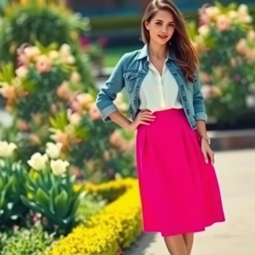 火龙果色半身裙搭配指南 活力配色与配饰选择-美派服饰网(图4)