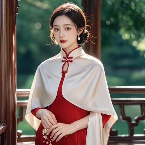 旗袍披肩搭配好看【图】时尚感立马展现(图1)