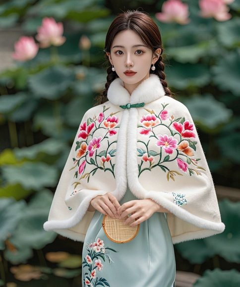 旗袍披肩搭配好看【图】时尚感立马展现(图5)