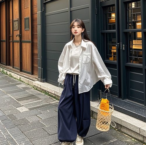 夏季宽松超薄灯笼裤怎么搭配(图4)
