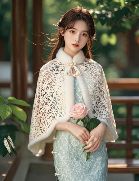 旗袍披肩搭配好看【图】时尚感立马展现(图4)