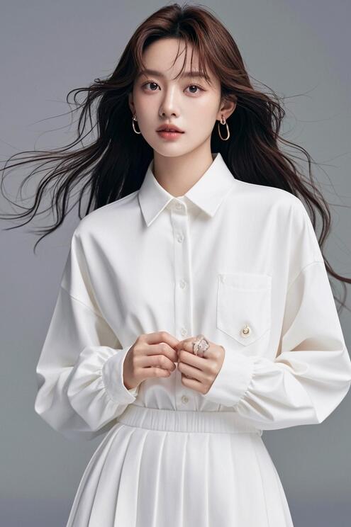 白色长袖裙子怎么搭配【图文】(图1)