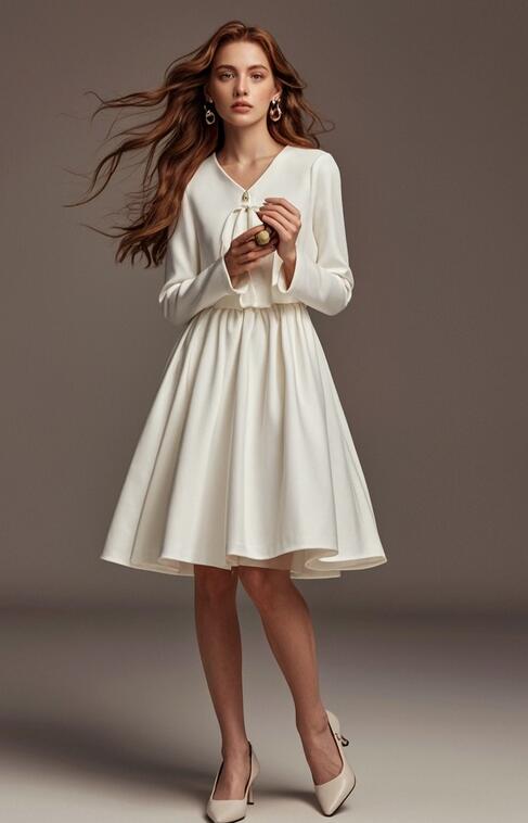 白色长袖裙子怎么搭配【图文】(图4)