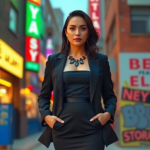 纯黑连衣裙搭配【图文】(图5)