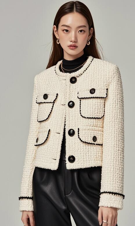 矮个子小香风外套搭配(图1)