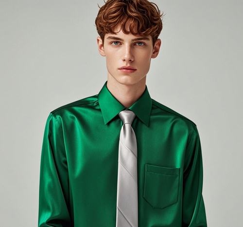 绿衬衫搭配领带【图】(图4)