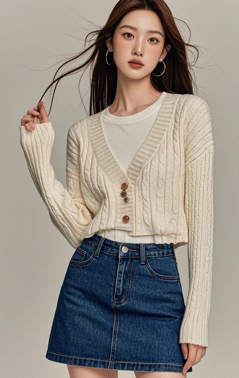 牛仔一步裙搭配【图文】(图4)