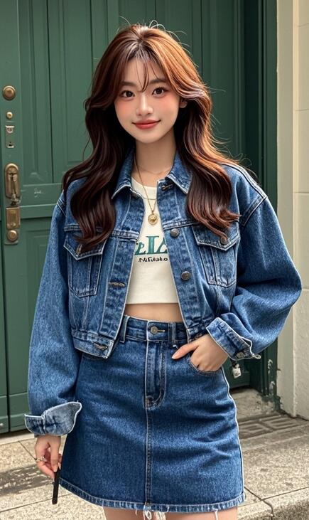 牛仔一步裙搭配【图文】(图6)