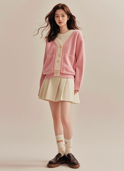 米色a字裙搭配什么上衣好看【图文】(图4)