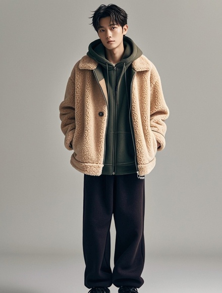 皮毛一体夹克怎么穿显时尚？推荐4种搭配方法-美派服饰网(图4)