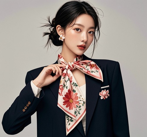 西装搭配丝巾技巧：让造型更显优雅与个性-美派服饰网(图4)