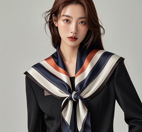 西装搭配丝巾技巧：让造型更显优雅与个性-美派服饰网(图5)