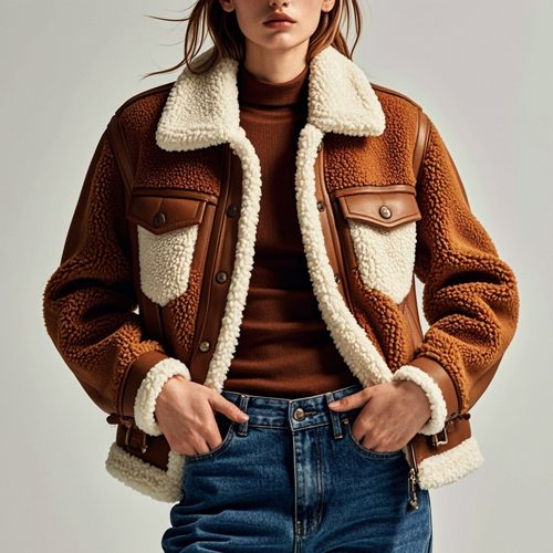 冬季穿皮毛一体夹克的4种时尚穿搭指南-美派服饰网(图1)