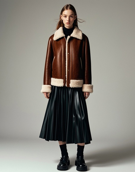 冬季穿皮毛一体夹克的4种时尚穿搭指南-美派服饰网(图2)