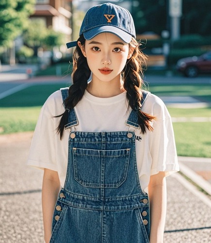 背带裤搭配帽子的时尚灵感与搭配技巧-美派服饰网(图1)