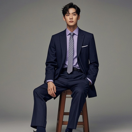 男士藏青色西装搭配【图片】(图3)