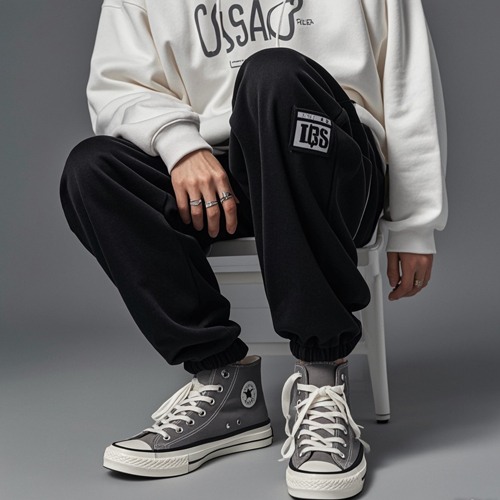 灰色高帮帆布鞋百搭指南：解锁时尚穿搭新灵感-美派服饰网(图1)