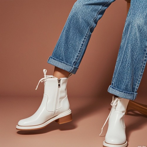 白色短靴搭配裤子全攻略 五种风格混搭技巧-美派服饰网(图1)