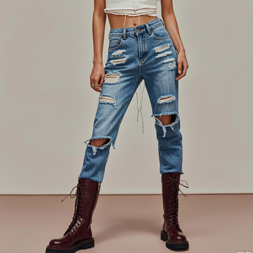 长靴搭配牛仔裤：五种造型打造显高显瘦风格-美派服饰网(图2)