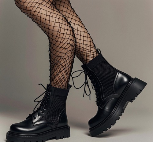 短靴配长袜：五种独特搭配展现多变风格-美派服饰网(图1)