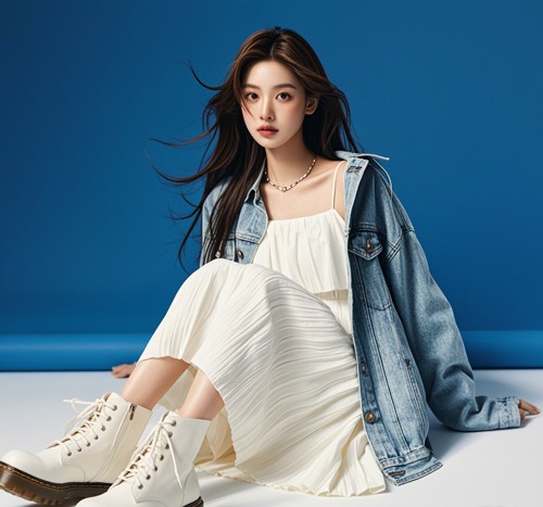 白色马丁靴的多样化搭配技巧与风格解析-美派服饰网(图3)